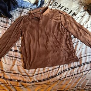 Men’s New SHEIN Thin Brown Shirt Size XL